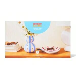 Mondo Llama Ceramic Vase And Plate Painting Craft Kit Seashell Plate & Vase s30